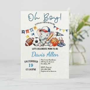Invitación Chico FIESTA DEPORTIVA PARA BEBÉ Todo un As