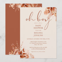 Chico Floral Otoño Baby Shower