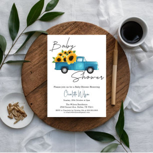 Invitación Chico Girasol Está En Camino Baby Shower