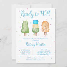 Invitación Chico listo para usar Baby Shower de verano