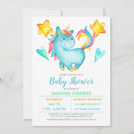Invitación Chico Mágico Unicornio Baby Shower