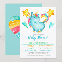 Invitación Chico Mágico Unicornio Baby Shower