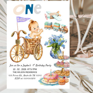 Invitación Chico Maravilloso Cumpleaños 1 - Cumpleaños Primer