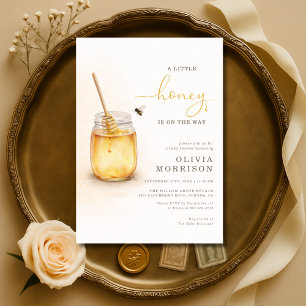 Invitación Chico Miel en Camino Baby Shower
