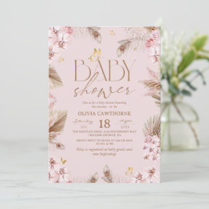 Invitación Chico Pampas Grass Baby Shower
