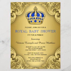 Invitación Chico Príncipe Elegante Fiesta de Bebé Azul y Dora