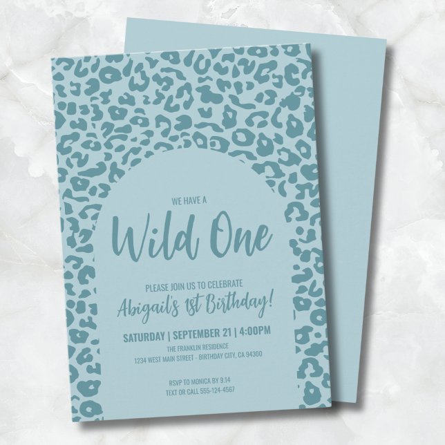 Invitación Chico Safari Salvaje Cumpleaños número 1 (Boy Safari Wild One 1st Birthday Invitation)