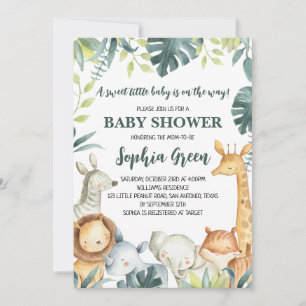 Invitación Chico Safari Selva Baby Shower