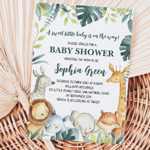 Invitación Chico Safari Selva Baby Shower