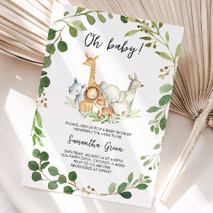 Invitación Chico Safari Selva Baby Shower