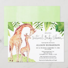 Invitación Chico safari virtual de Baby Shower