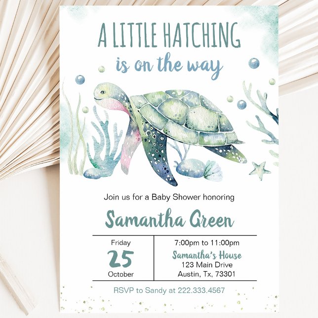 Invitación Chico Tortuga Baby Shower (Subido por el creador)