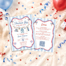 Chico totalmente americano Baby Shower Todo en uno
