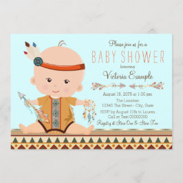 Invitación Chico Tribal Boho Baby Shower