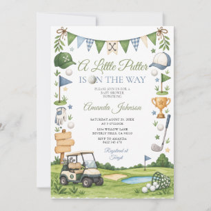 Invitación Chico Un Pequeño Putter Está En Camino Fiesta De B