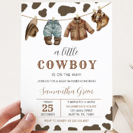Invitación Chico Vaquero Baby Shower