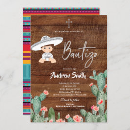 Invitación Chico velero ruso mexicano Bautizo