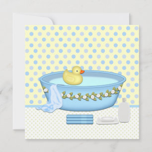 Invitación Chicos Baño Tiempo Baby Shower