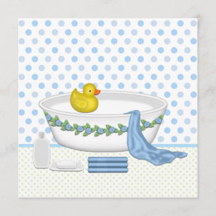 Invitación Chicos Baño Tiempo Baby Shower