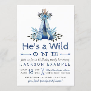 Invitación Chicos Cumpleaños Salvaje Primero