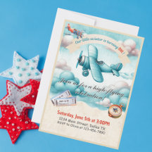 Chicos Lindo Viaje Avión Cumpleaños Personalizado