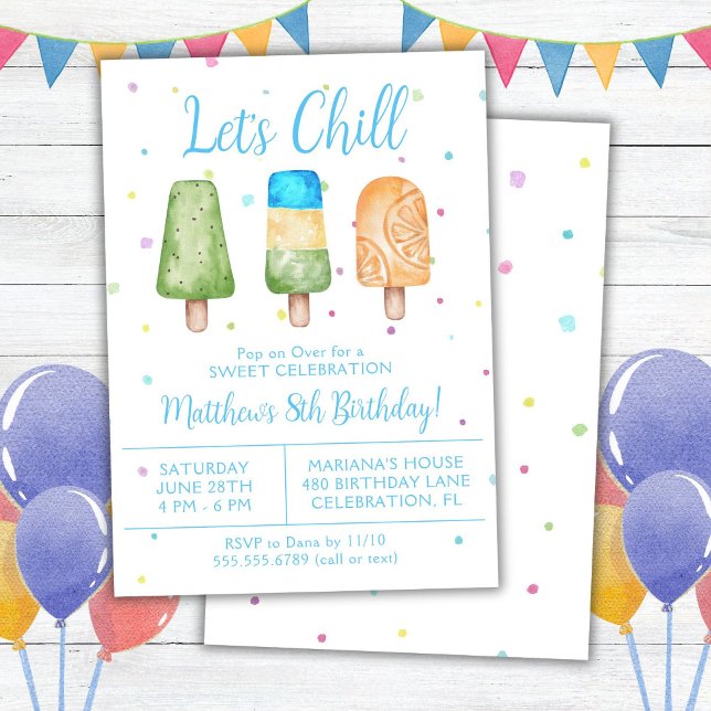 Invitación Chicos Verano Vamos a Relajarnos Cumpleaños de Pal (Subido por el creador)