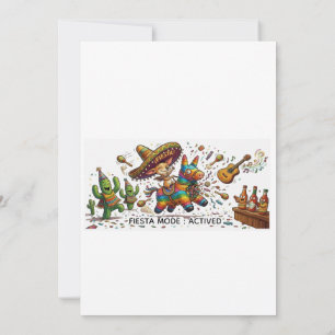Invitación Chihuahua Divertido Montando Piñata Fiesta Cumplea
