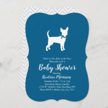 Chihuahua Perro Baby Shower Blue Boy