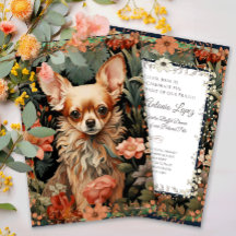 Chihuahua Vintage Floral Tapestry