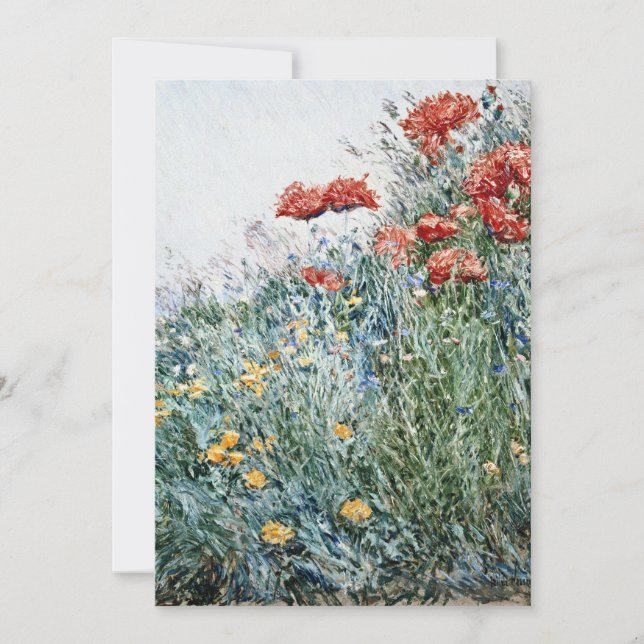 Invitación Childe Hassam - Poppies, Appidore (Anverso)