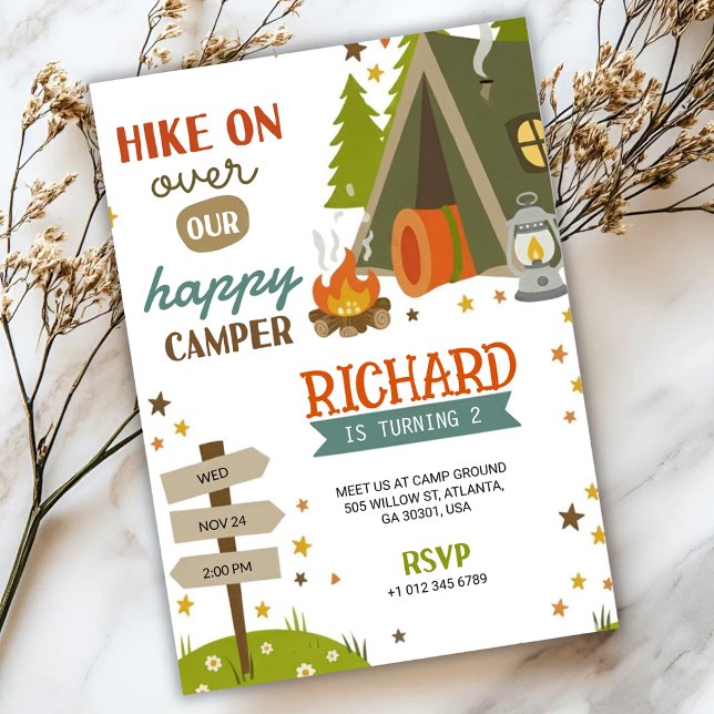 Invitación Children's Birthday Invitation with camping vibes (Subido por el creador)