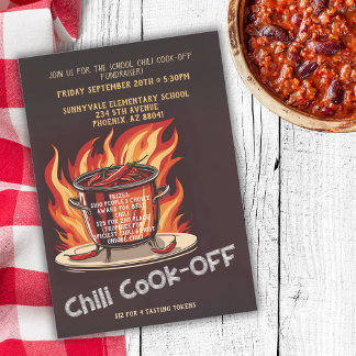 Invitación Chili Cook Off Fundraiser