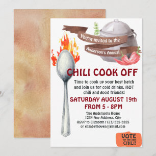 Invitación Chili Cook Off Invitation