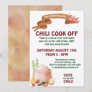 Invitación Chili Cook Off Invitation