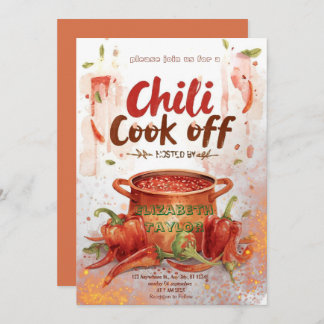 Invitación Chili Cook Off Party Invitation
