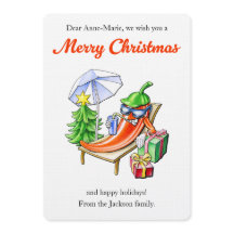 Chili Divertido en Tumbona Personalizado de Navida