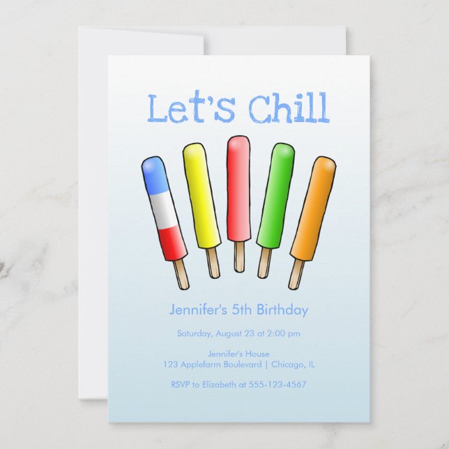 Invitación Chill Birthday (Anverso)
