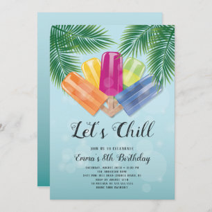 Invitación Chill Birthday Popsicle Invitation