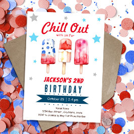 Invitación Chill Out Kids Summer Ice Pop 2º cumpleaños