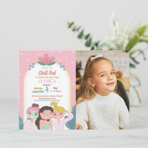 Invitación Chill Out Spa Birthday Party Manicure Photo
