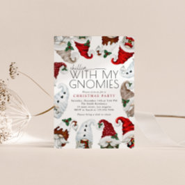 Invitación Chillin Con Mi Fiesta De Navidades De Gnomies