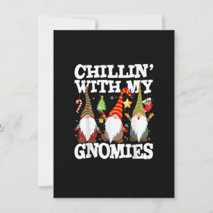Invitación Chillin Con Mis Gnomies Funny Gnome Navidad Pama