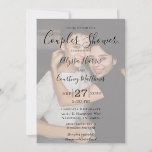 Invitación Chimenea de 3 fotos modernas para parejas LGBTQ