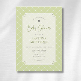 Invitación Chimenea de Citrus Verde Diamante Baby Shower