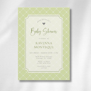 Invitación Chimenea de Citrus Verde Diamante Baby Shower