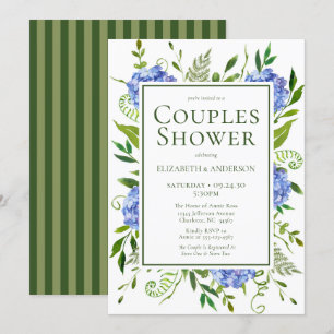 Invitación Chimenea de Novios con Acuarela Floral de Hortensi