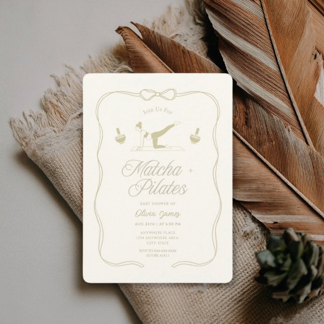 Invitación Chimenea de pilates hecha a mano para baby shower (Subido por el creador)
