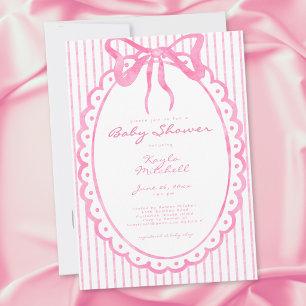 Invitación Chimenea Rosa de Acuarela de Cumpleaños de Bebé
