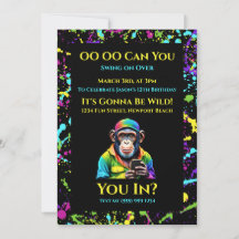 Chimpancé Chimpancé colorido de chat con teléfono-