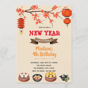 Invitación china de cumpleaños dimsum